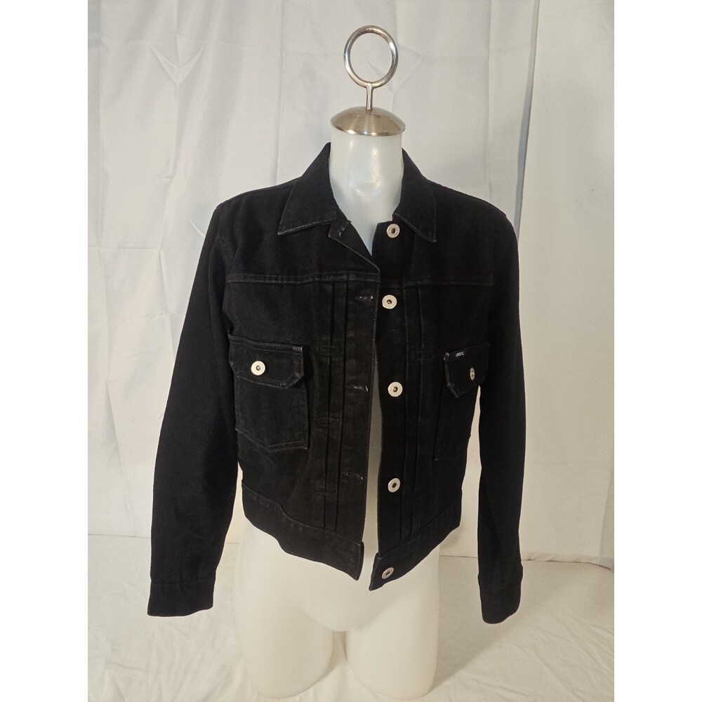 Vintage Guess Jeans Women's Denim Jacket Black Vintage Made in USA style 39874